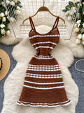 Effortless Look Striped Knit Dress