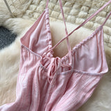 3D Flower Criss Cross Straps  Blush Pink Maxi Dress