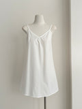 Summer Chic White Spaghetti Strap Dress