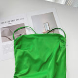Vibrant Green Evening Dress with Side Slit