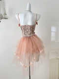 Strappy Corset Top Fluffy Tulle Layers Dress