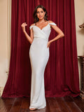 White Off The Shoulder Party Dress