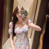 Veranda Blossoms Corset-Top Dress