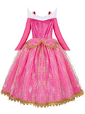 Pink Princess Girl Costume Dress Up Birthday Christmas Dress