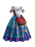 Colorful Princess Dress Costume Halloween Cosplay Outfit