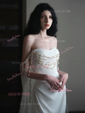 Off The Shoulder Satin Trumpet Mermaid Wedding Dress