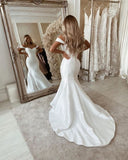 Mermaid Sleeveless Off The Shoulder Sexy Bridal Wedding Dress