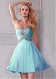 Chic Chiffon Sweetheart Neckline Short A-line Homecoming Dress