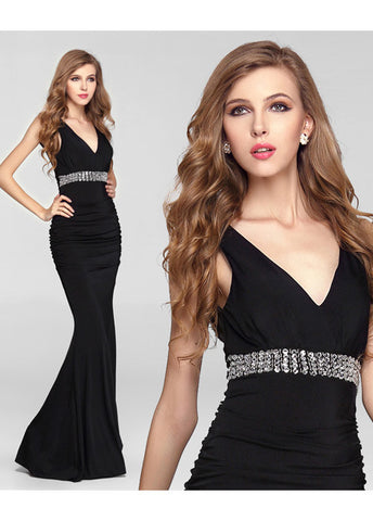 Black Knitting Mermaid Formal Dress