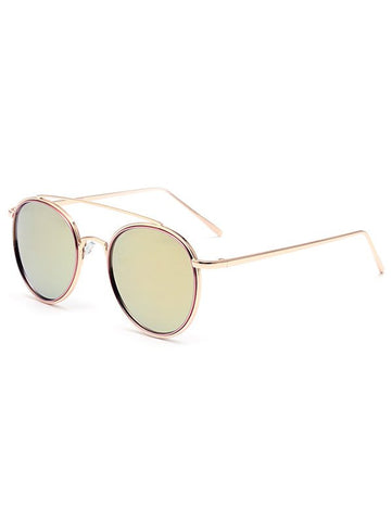 Crossbar Pink Mirrored Sunglasses