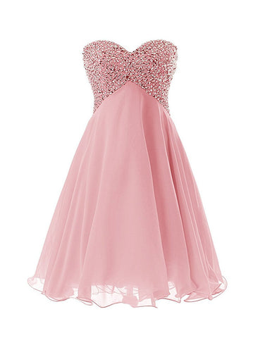 Short Mini Beaded Prom Homecoming Dresses