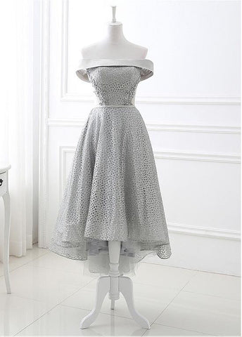 Hi-lo A-line Prom Dresses With Beadings