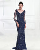 Pink Beading Mermaid Tulle Prom Dress