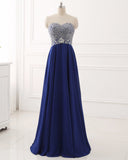 Sexy Off the Shoulder Sweetheart Beading Sequins Prom Dress A- Line Chiffon Evening Gown