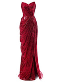 New Arrival Delicate Tulle Jewel Neckline Mermaid Evening Dresses With Beadings