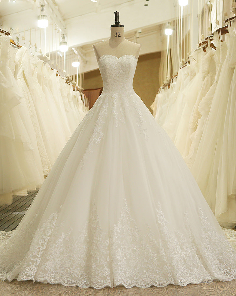Lace Vintage Princess Wedding Dresses US10 / Champagne Lace Vintage Princess Wedding Dresses US10 / Champagne
