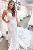 Lace Trumpet Mermaid Long Sweep Train Bridal Wedding Dress