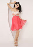Watermelon One Shoulder Homecoming Dress