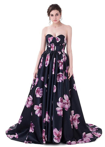 Exquisite Flora Prom Dresses With Pleats