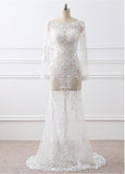 Sheath/Column Cocktail Dresses With Lace Appliques