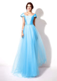 Taffeta Square Neckline Prom Dress