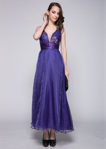 Fabulous Tulle V-Neck Neckline A-Line Evening Dress