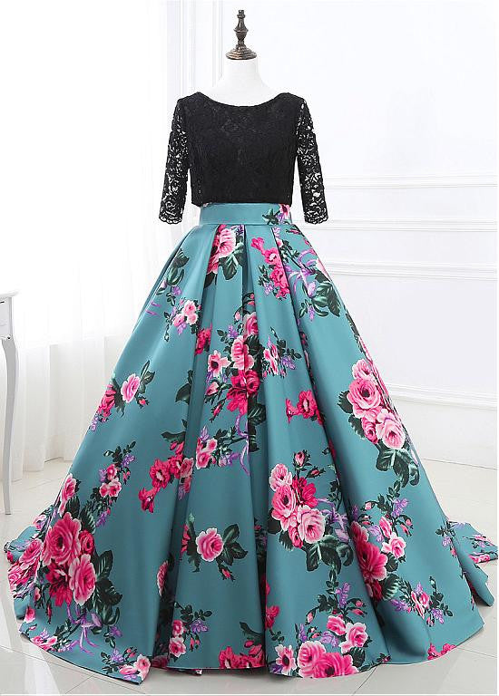 flora prom dress Trendy Prom Dress 2022 A-line Flora Chiffon with corset