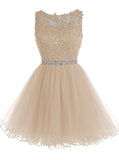 Lace Beaded Homecoming Dresses