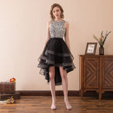 Asymmetrical Back Crystal Homecoming Dresses