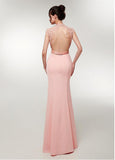 High Collar Backless Beading Mermaid Evening Dress