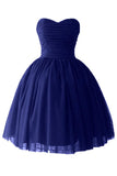 Ball Gown Sweetheart Cocktail Dresses Satin Homecoming Dresses
