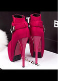 Attractive PU Upper Peep Toe Stiletto Heels Party Shoes