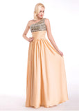 Bling Sequin Lace & Satin Chiffon One-Shoulder Prom Dresses