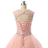 Cap Sleeve Quinceanera Dresses Long Beading Appliques Prom Party Ball Gown Long 2017