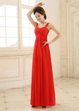 Red Elegant Chiffon Sweetheart Neckline A-Line Evening Dress
