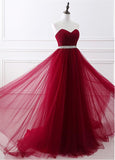 Alluring Tulle Sweetheart Prom Dresses