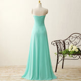 A-line Princess Sweetheart Open-back Prom Dress