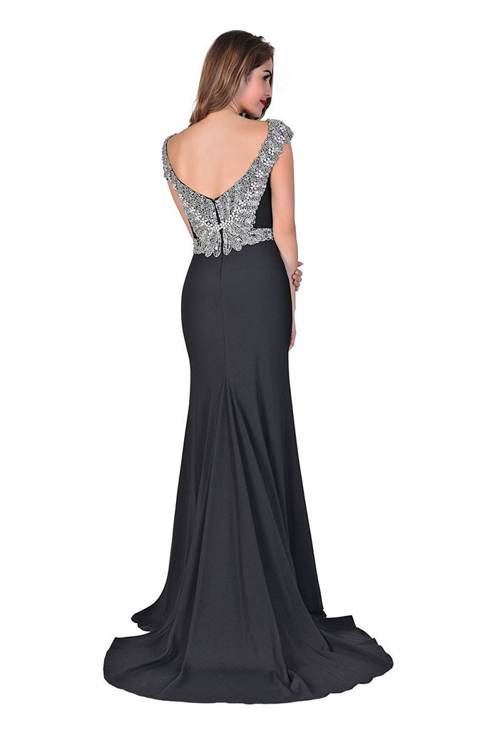 Black Formal Evening Gowns Backless 2017  Sassymyprom