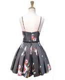 Floral Strapless Short Homecoming Dresses