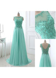 Prom Dresses With Beaded Lace Appliques