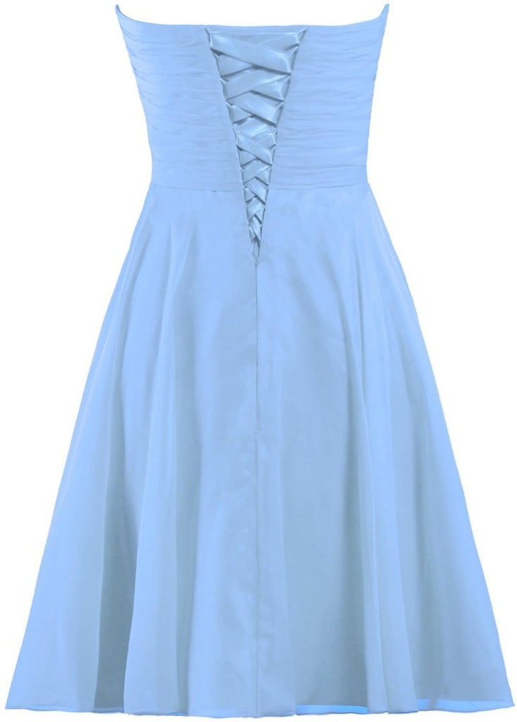 blue dress for baby girl Light Blue Short Tulle Bridesmaids Dress for Fairy Tale Wedding Size 14 / Blue main image 1