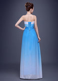Chic Gradient Chiffon Sweetheart Neckline A-line Prom Dress