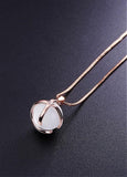 Wave Pendant with Cat's Eye Necklace