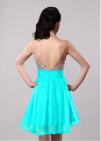 Blue A-line Homecoming Dress