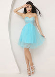 Gorgeous Tulle Sweetheart Neckline Short A-line Homecoming Dresses