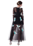 Ankle-length Prom Dresses With Embroidery