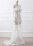 Sheath/Column Cocktail Dresses With Lace Appliques