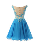 Straps Lace Bodice Short Prom Gown Homecoming Party Dress