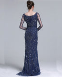 Pink Beading Mermaid Tulle Prom Dress