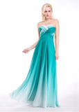 Gradient Chiffon Prom Dresses